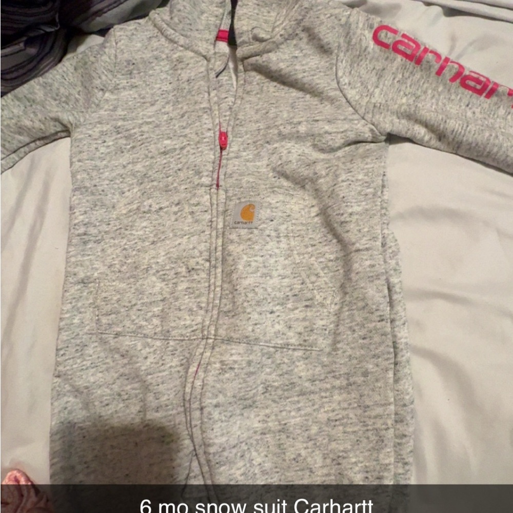 Carhartt Heather Gray Kids Zip-Up Hoodie